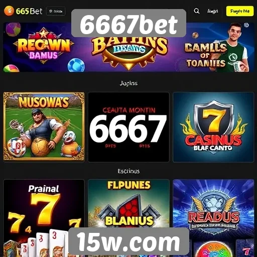 Variedade de jogos disponíveis na plataforma 6667bet
